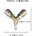 Miniatyrbillede 2 af 5: Trykluftdispenser, Triomphe Trykluftforbindelse, Trykluftskifter, Med To 1/4 Tommer Gevindede Forbindelser, Fremstillet af Rustfri Messing