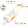 Miniatyrbillede 5 af 5: R7s 10W LED Pære (2-pak) Dæmpbar med SMD2835 LED Chip, Keramisk Krop, 220V 1000lm, Varmt & Koldt Hvidt Lys 3000-6000K, - 360° Udskiftning, Ideel til