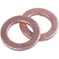 Miniatyrbillede 4 af 5: 50 stk. kobberforseglingsskiver 6mm x 10mm x 1mm