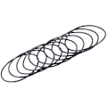 Miniatyrbillede 3 af 5: 10 stk. sorte nitrilgummi metriske ringe O 95mm OD 3mm tykke