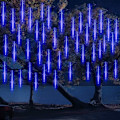 Miniatyrbilde 1 av 5: 10 Rør 30CM LED Meteor Regn Lys Solcelle Fairy Lys, Lyssterke Vanntette Utendørs Dusj Regn Lys for Jul Bryllup Fest Kveld Hjem Gran T