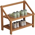 Miniatyrbilde 1 av 5: Sko Stativ, Foldbar Bambus Hyller, Sko Stativ, Plassbesparende Sko Stativ, Ingen Installasjon, for Blomsterstativ, Inngangsparti, Stue, Garderobe og Gang