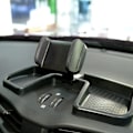 Miniatyrbillede 2 af 5: Multi-Bracket Telefon GPS-holder med opbevaringsboks 2016 2017 2018 2019 2020 2021 (Sort)