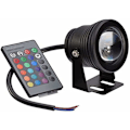 Miniatyrbillede 1 af 5: Pool Source LED Lampe Fjernbetjening Under Vand Lys Farveskiftende Akvarium Damlys (Sort Skal RGB) 10W [Energiklasse A]