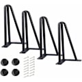 Pikkukuva 1 / 5: Kalustejalat 4 kpl DIY-kiinnitteinen jalka pöydän jalka tuolin jalka 3 tangolla 16 ruuvia + 4 jalkasuojaa Korkeus 10 cm Tangon halkaisija 10 mm