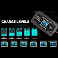 Miniatyrbillede 5 af 5: 12V24V Fuldautomatisk Intelligent Batterioplader 8A Bærbar Høj Effekt Bil Motorcykel Batterioplader til Opladning EU Stik