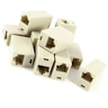 Pikkukuva 2 / 3: Beige RJ45 Inline Naaras-Naaras Modulaarinen Ethernet-Liitin Inline Modulaarinen Verkkoliitin Inline-Liitin Jatke 11 kpl