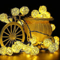 Miniatyrbilde 3 av 5: Rattan Ball Led-lyskjede, 20 Led Ball Lights Dekorative 5cm Diameter Rattan Lights