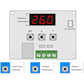 Miniatyrbillede 5 af 5: 1 stk. 12V temperaturstyringsmodul med hus, XH W1209 display digital termostatmodul med vandtæt NTC-probe