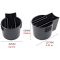 Miniatyrbillede 3 af 5: Model 3 Center Container Kopholder Konsolbeholder Center Opbevaringsboks Bilkort Slot Abs Sort Flocking