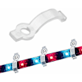 Miniatyrbillede 1 af 5: 100 stk. 10mm LED Strip Fastgørelsesklips, LED Strip Fastgørelsesklips, Lysbåndsmonteringsbeslag til LED Striplys (Klar Epoxy)