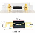 Miniatyrbillede 3 af 5: 100A ANL-sikringholder 100A ANL-sikring Guld Blad Bil Automotive Audio Power Sikkerhedsbeskyttelse Belagt til Gauge 0 2 4