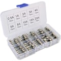 Miniatyrbillede 1 af 5: Assorteret 150 stk Glassikringssæt, 5X20Mm Glaspatronsikring, Hurtigblæsende Bilskringer, Hurtigblæsende Glassikringer (Amp 0,5A 1A 2A 3A 4A 5A 8A 10A 15A 20A)