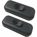 Miniatyrbillede 1 af 4: 2 stk. Bi-pol Inter Toggle Switch 6A 250V Vippekontakt Dimmer/Lampekontakt, Sort