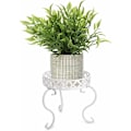Miniatyrbild 1 av 5: 1 stativ för blomkruka i metall för inomhus- eller utomhusbruk, vit (växt ingår ej)