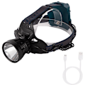 Pikkukuva 1 / 5: XHP50+XPE LED-ladattava kalastuslamppu, retkeilylamppu, taskulamppu, käyttää 3X18650-akkua