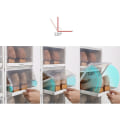 Miniatyrbillede 4 af 5: 1 stk./sæt fortykkede flip-sko transparente skuffeskoæsker i plast, stabelbar opbevaringsboks, skoopbevaringsorganisator