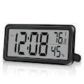 Miniatyrbild 2 av 5: 2X Digital väckarklocka, skrivbordsur, batteridriven LCD elektronisk klockdekoration för sovrum kök kontor - Svart