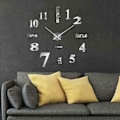 Miniatyrbild 1 av 5: DIY 3D Väggklocka Modern Design Akryl Väggklocka Väggdekor - Silver