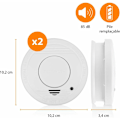 Miniatyrbild 2 av 5: LaBlanc Smart rökdetektor - NF-standard - Fotoelektrisk sensor - 2-pack - Utseendet är något annorlunda