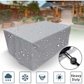 Miniatyrbillede 2 af 5: Havemøbelovertræk, Rektangulær/Kvadratisk Polyester Vandafvisende Støvbestandig Anti-UV Heavy Duty Stol Bordovertræk til Udendørs Terrasse Sofa Beskyttende (størrelse