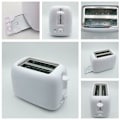 Miniatyrbilde 4 av 5: Automatisk Toaster 2 Skive Frokostsandwichmaker Baking Cooking Tool Rask Oppvarming Brød Toaster Frokost Lag EU-Plugg