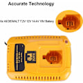 Miniatyrbillede 4 af 5: DC9310 DW9116 Ladere til Dewalt 7.2V-20V Ni-CD & Ni-MH Batterilader DC9096/DC9098/DC9099/DW9099/DE9095/DC9091 Batterier