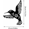 Miniatyrbild 2 av 5: 3 stycken metallväggskonst - Kolibri väggdekor Smidesjärn Kolibri väggdekor Kolibri skulptur Dekoration för kök uteplats balkong sovrum