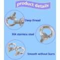 Miniatyrbilde 2 av 5: Løfteøye Bolt i rustfritt stål, hann-gjenge, løfteøye-bolter for DIY-konstruksjon, bygningsmaskinvare, dekk, marine, vektbolter M611-10PCS