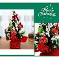 Miniatyrbilde 3 av 5: Mini Juletre Kunstig Juletre Mini Kunstig Tre God Jul Gave til Hjem Butikk Kontor Bord Vinterdekorasjoner (20cm)