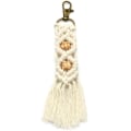 Pikkukuva 1 / 5: Mini Macrame Avainrengas Boho Macrame Laukku Charms Auto Avaimelle Lompakko Puhelin Tarvikkeet, Beige