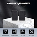 Miniatyrbilde 3 av 5: 2 x Push-On Antenneadapter Transformator 300/75 Ohm TV F Koaksialadapter