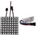 Miniatyrbild 1 av 5: WS2812B LED-remsa 8x8 Digital Panel Matrix WS2812 Individuellt Adresserbar Modul Ljus SP110E Bluetooth-kontroller