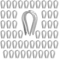 Miniatyrbilde 1 av 5: 50 stk. Wire Rope Thimble Wire Rope Klips Rustfritt Stål Wire Rope Rigging Verktøy for Skip Bygging (M3 (3mm))