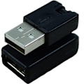 Miniatyrbild 5 av 5: 4x Svart USB 2.0 Han till 360 Graders Rotationsvinkel Förlängningsadapter