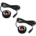 Miniatyrbillede 1 af 4: 2 stk. 1,5 cm Indvendig Diameter - 12 LED Springring Farverige Bil Lys Skiftende Vandpumpe Nedsænkelig Belysning