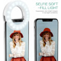 Miniatyrbillede 5 af 5: Selfie Ringlys [2 pak], Klips-på Fyldlys [3 Farvetilstande], USB Genopladelig 200mAh Kamera Lys, Spotlight Flash Supplerende Lys til Makeup