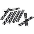 Miniatyrbillede 2 af 5: 8 stk. blød polymer let installationsstige, 18 slots, sort