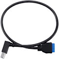 Miniatyrbillede 3 af 5: 90 graders vinklet USB 3.0 B-type han A 3.0 hovedkabel 19-bens headerkabel 50 cm