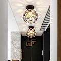 Miniatyrbilde 3 av 5: Taklampe Moderne Industriell Krystall Metall Taklampe 20cm Hengelampe Hengelampe Taklampe E27 Belysning Dekorasjon Svart 1 Stykk