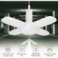 Miniatyrbillede 1 af 5: LED Garage Lys - 60W E26/E27 6500K 6000LM, Værkstedslampe, Deformerbar, 4 Justerbare Paneler, LED Loftlys til Garage, Lager, Værksted, Kælder