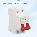 Miniatyrbillede 5 af 5: DC Mini-afbryder, DC 500V 50A 2P Isolator til solcelleanlæg, Termomagnetisk udløsning, DIN-skinnemonteret beskyttelsesafbryder, DC-afbryder
