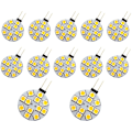 Miniatyrbilde 1 av 5: 12 stk G4 Puck-lys LED-pærer Rund sidepinnsfot 5050 12SMD RV-lys Hjemmeleselys, Varm hvit
