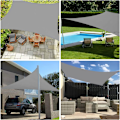 Miniatyrbillede 5 af 5: Vandafvisende Rektangulær Skygge Sejl, Oxford Polyester 95% UV Beskyttelse, Tårebestandig, Udendørs Solbeskyttelse til Have, Balkon, Terrasse, Patio, C
