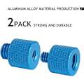 Miniatyrbillede 4 af 5: Skrue Adapter 1/4\" Hun til 3/8\" Han, 3/8\" Hun til 1/4\" Han Skrue til Mikrofonstativ, Tripod Skruegevind Adapter (Blå)