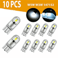 Miniatyrbillede 4 af 5: 30 stk. 6000K Canbus T10 168194 W5W Dome Licens Side Marker LED Pære Hvid