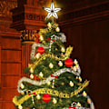 Miniatyrbild 5 av 5: Julgrans Topp, Ljussatt Julgransstjärna, Batteridriven LED-Julstjärna, Perfekt Tillbehör för Julgran, Julparty, Heminredning