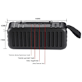 Miniatyrbillede 3 af 5: Solcelledrevet bærbar Bluetooth-højttaler udendørs lommelygte understøtter kort / U-disk / FM sort