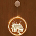 Miniatyrbild 1 av 4: Juldekoration LED-ljusslinga Fönsterhängande Dekorativ 3D-kedjeljus Jullanterna Julgran Hängande Ljus för inomhus utomhus (H