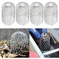 Miniatyrbillede 1 af 5: 6 stk. aluminiums tagrenderfiltre tagrenderbeskyttelse tagrenderbeskyttelse metal tagrenderbeskyttelse bladsikring til hus, tagudhæng, grøft, kloak